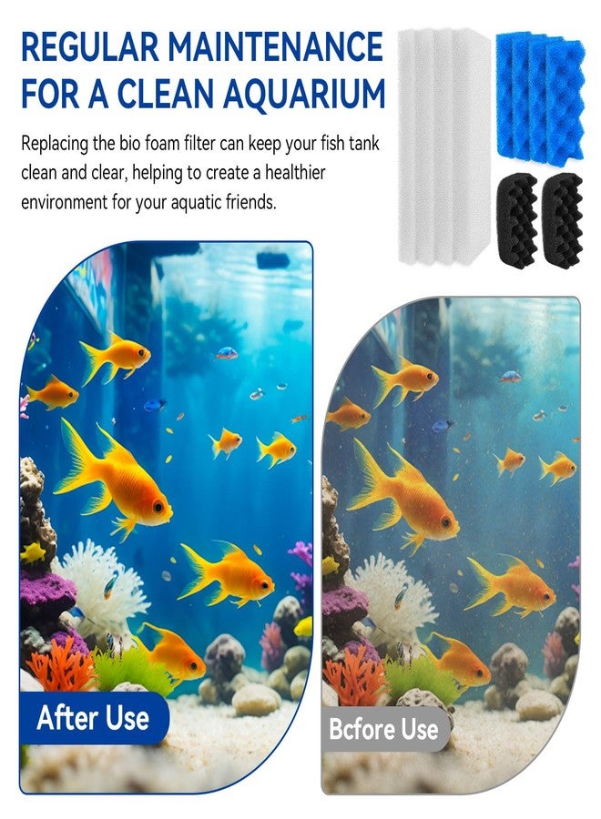 IFERLA 12 Pack Bio Foam Compatible with Fluval 406 & 407 Canister Filter, Filter Sponge Replacement Aquarium Filter Media for Biological Filtration, Including Blue White Black Filter Media Replacement Kit - Image 4